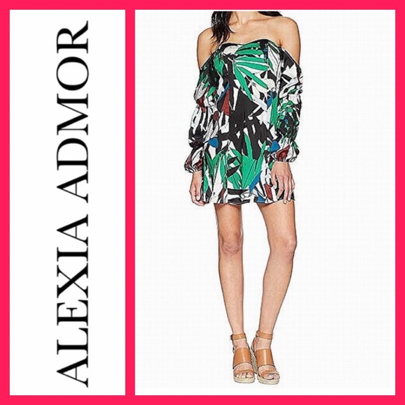 🌿Alexia Admor Tropical Off-Shoulder Sheath Dress - Picture 1 of 6